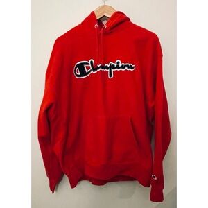 Champion Double Weave Red Pullover, Size 2XL